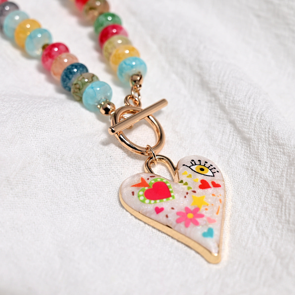 Charity-themed Pendant Fashion Vintage Beaded Necklace For Women