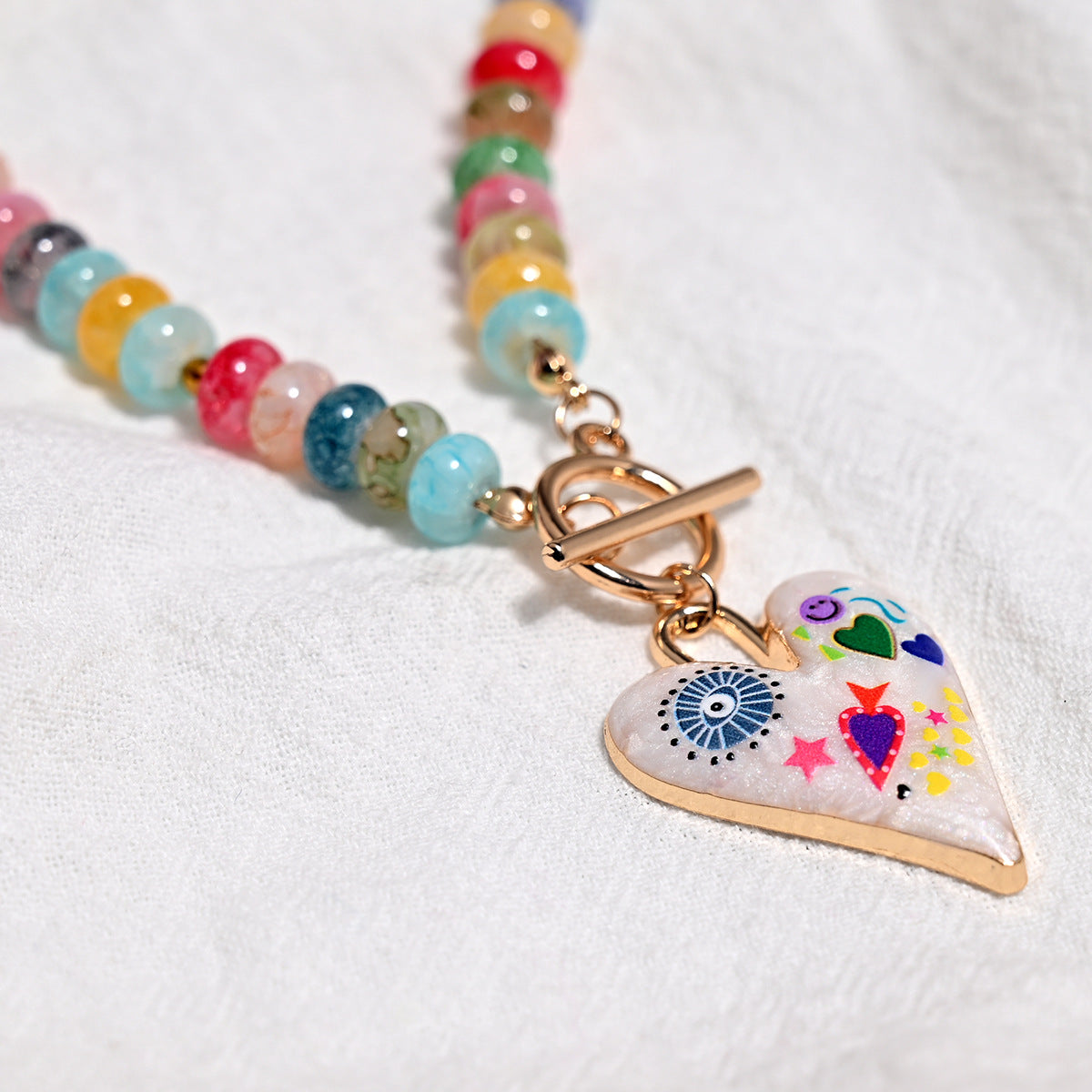 Charity-themed Pendant Fashion Vintage Beaded Necklace For Women