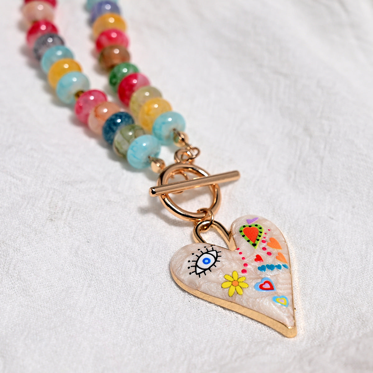 Charity-themed Pendant Fashion Vintage Beaded Necklace For Women