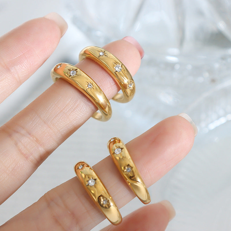 A Fashionable Minimalist Zircon-studded Ring That Wont Fade