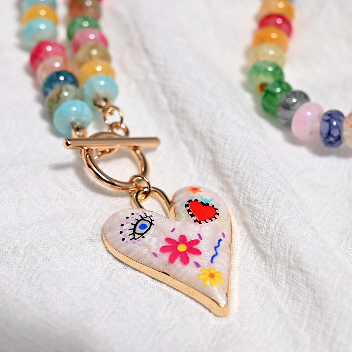 Charity-themed Pendant Fashion Vintage Beaded Necklace For Women